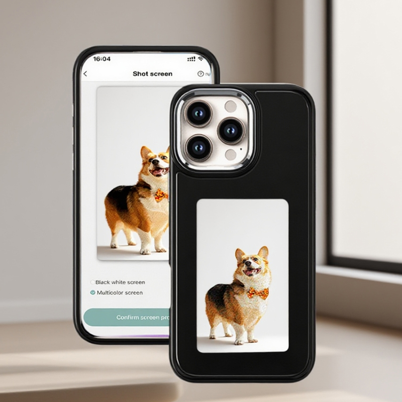 Phone Accessories Case - Custodia per telefono con schermo E-Ink